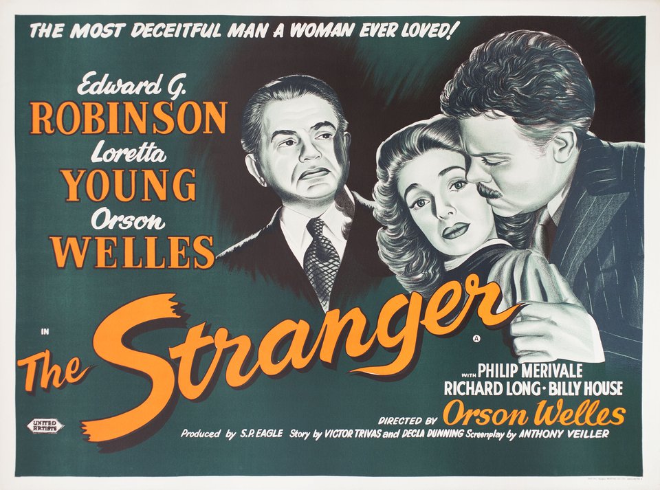 The Stranger Original 1946 British Quad Movie Poster
