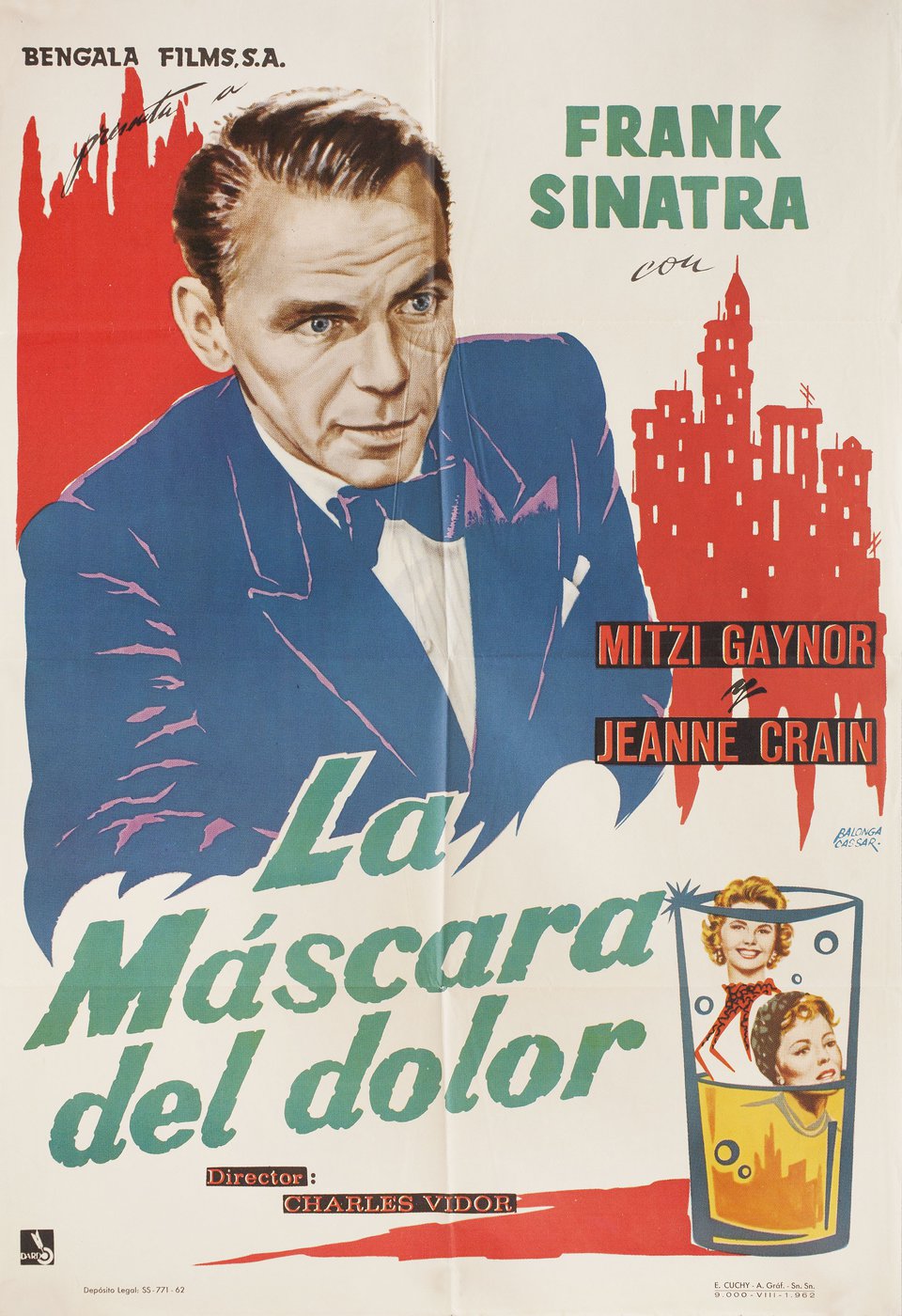 The Joker Is Wild Original 1962 Spanish One Sheet Movie Poster