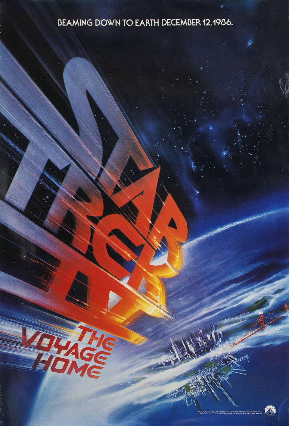 Star Trek IV: The Voyage Home 1986 U.S. One Sheet Poster