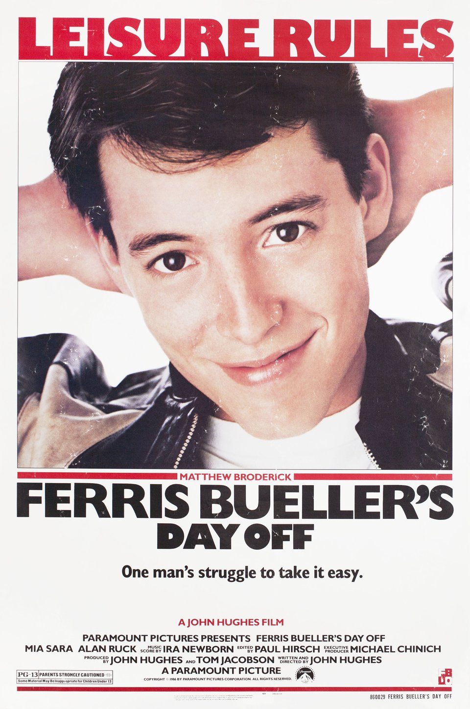 Ferris Bueller's Day Off Original 1986 U.S. One Sheet Movie Poster