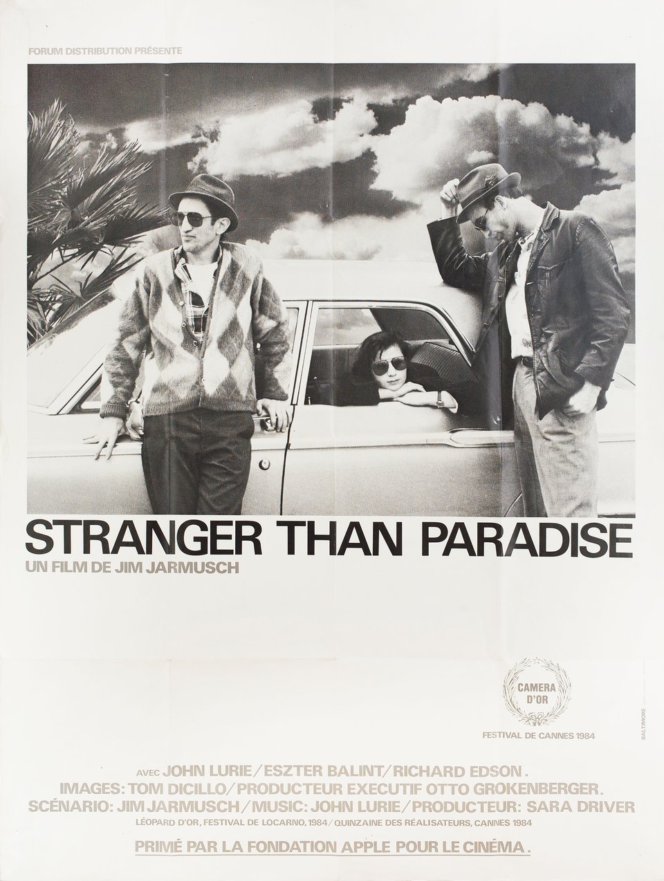 Stranger Than Paradise Original 1984 French Grande Movie Poster