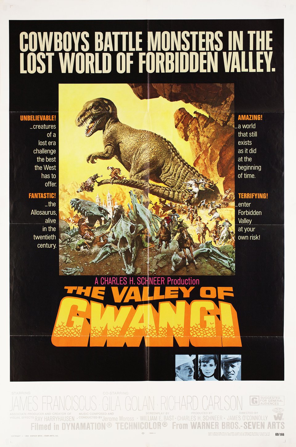 The Valley of Gwangi Original 1969 U.S. One Sheet Movie Poster