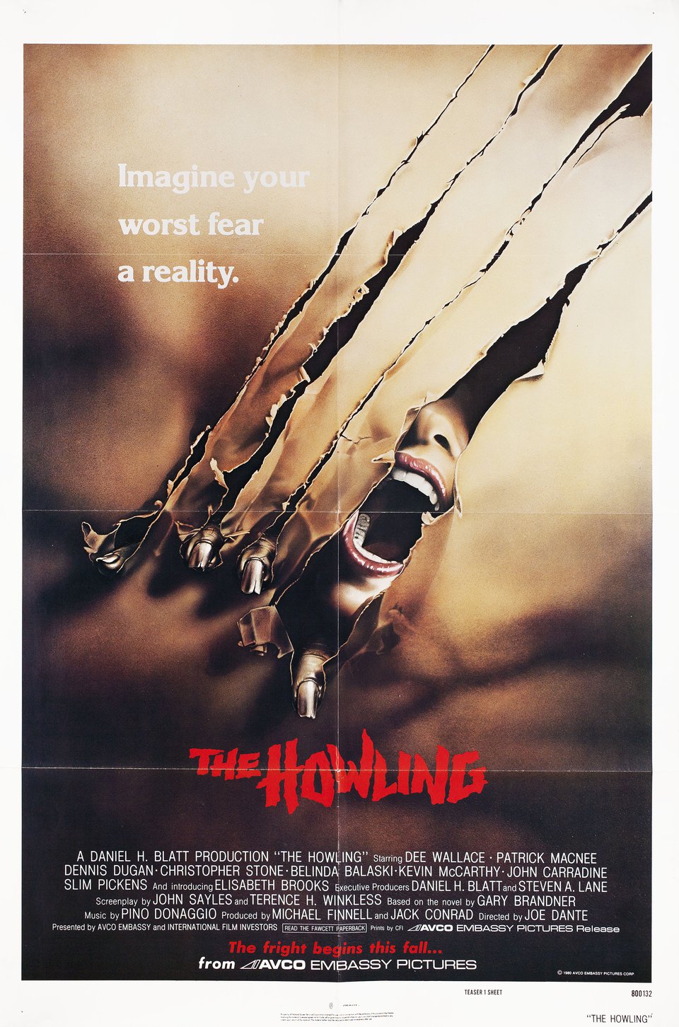 The Howling Original 1981 U.S. One Sheet Movie Poster
