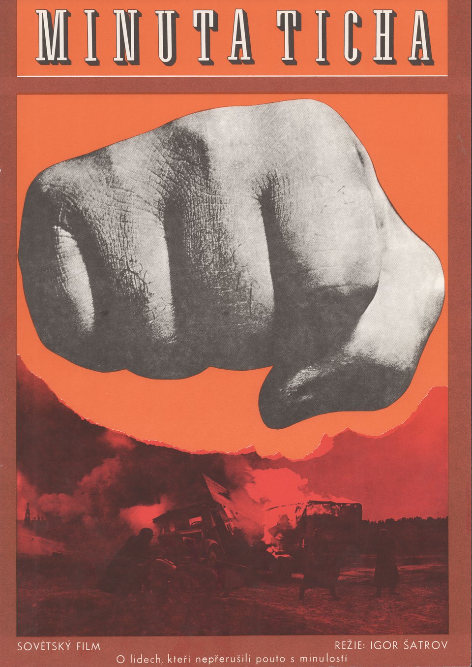 Minuta molchaniya Original 1971 Czech A3 Movie Poster