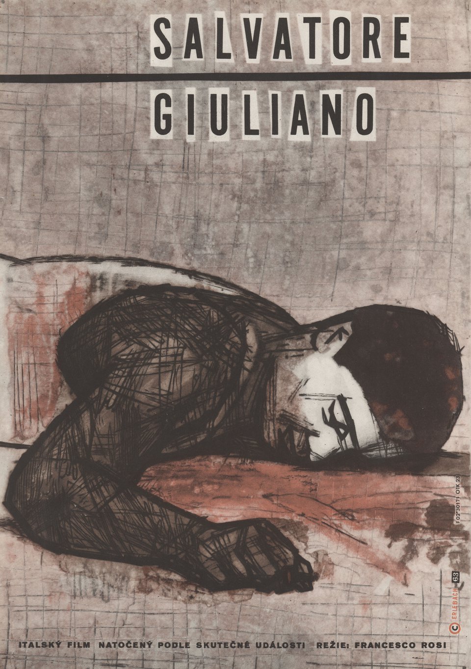 Salvatore Giuliano Original 1963 Czech A3 Movie Poster