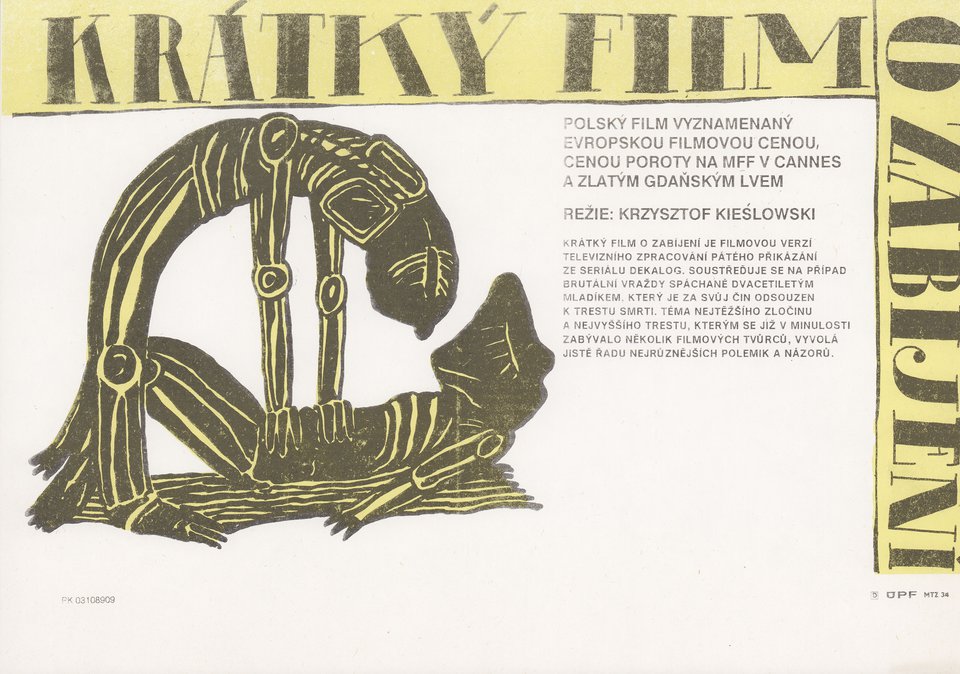 A Short Film About Killing Original 1990 Czech A4 Mini Movie Poster