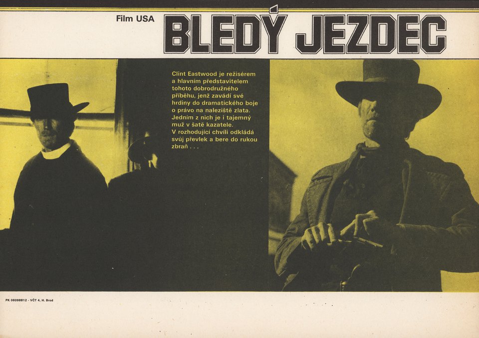 Pale Rider Original 1985 Czech A4 Mini Movie Poster
