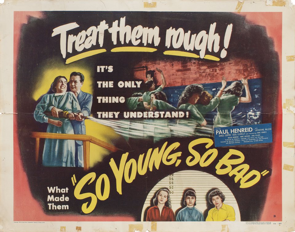 So Young So Bad Original 1950 U.S. Half Sheet Movie Poster