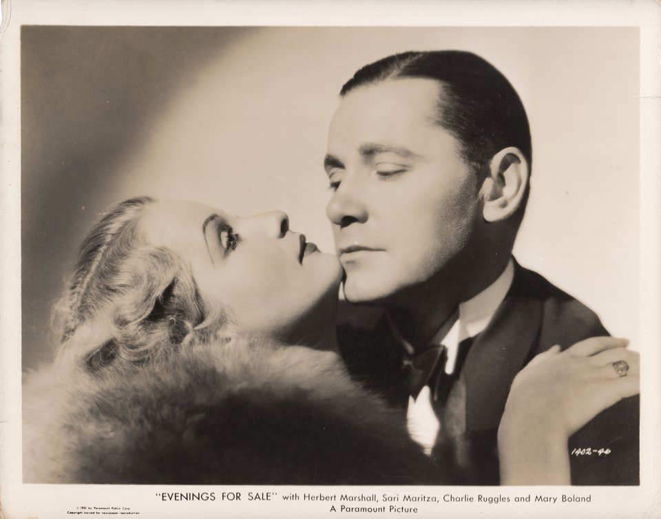 Evenings for Sale Original 1932 U.S. Portrait Photo