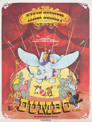 Dumbo Original R1970s French Grande Movie Poster