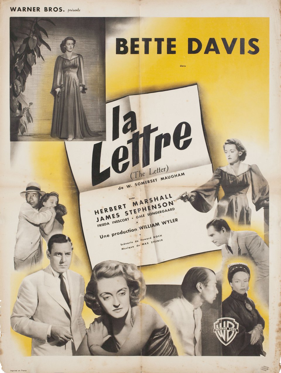 The Letter Original 1947 French Moyenne Movie Poster
