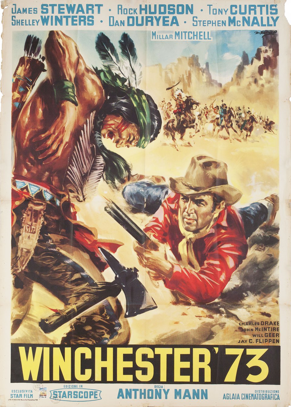 Winchester '73 Original R1960s Italian Due Foglio Movie Poster