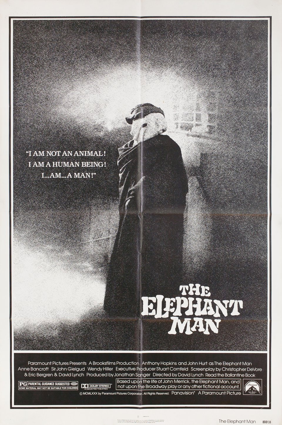 The Elephant Man Original 1980 U.S. One Sheet Movie Poster