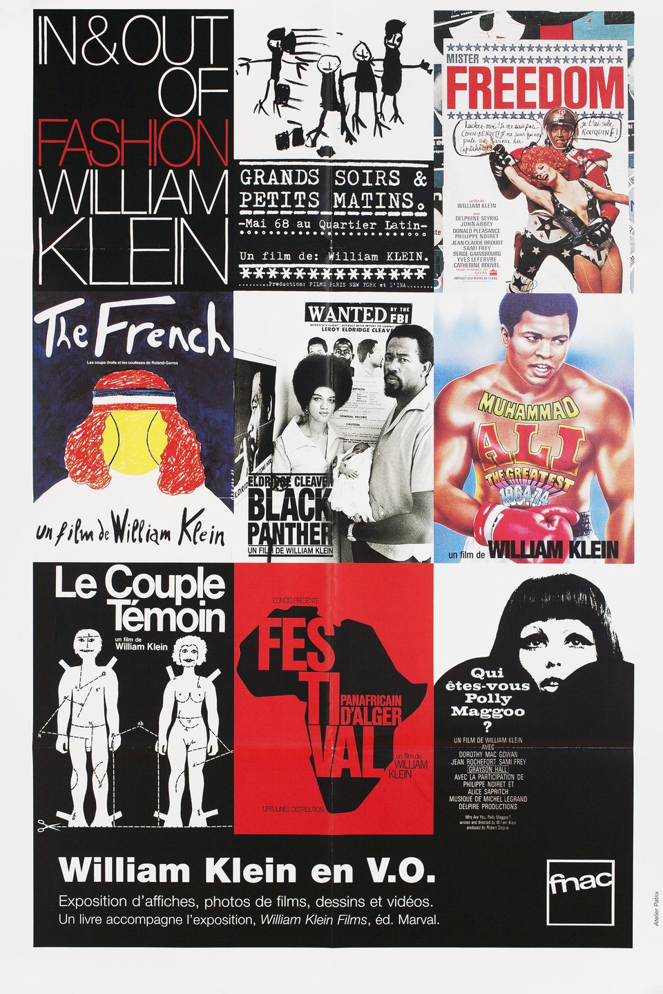 William Klein en V.O. Original 1998 French Half Grande Poster