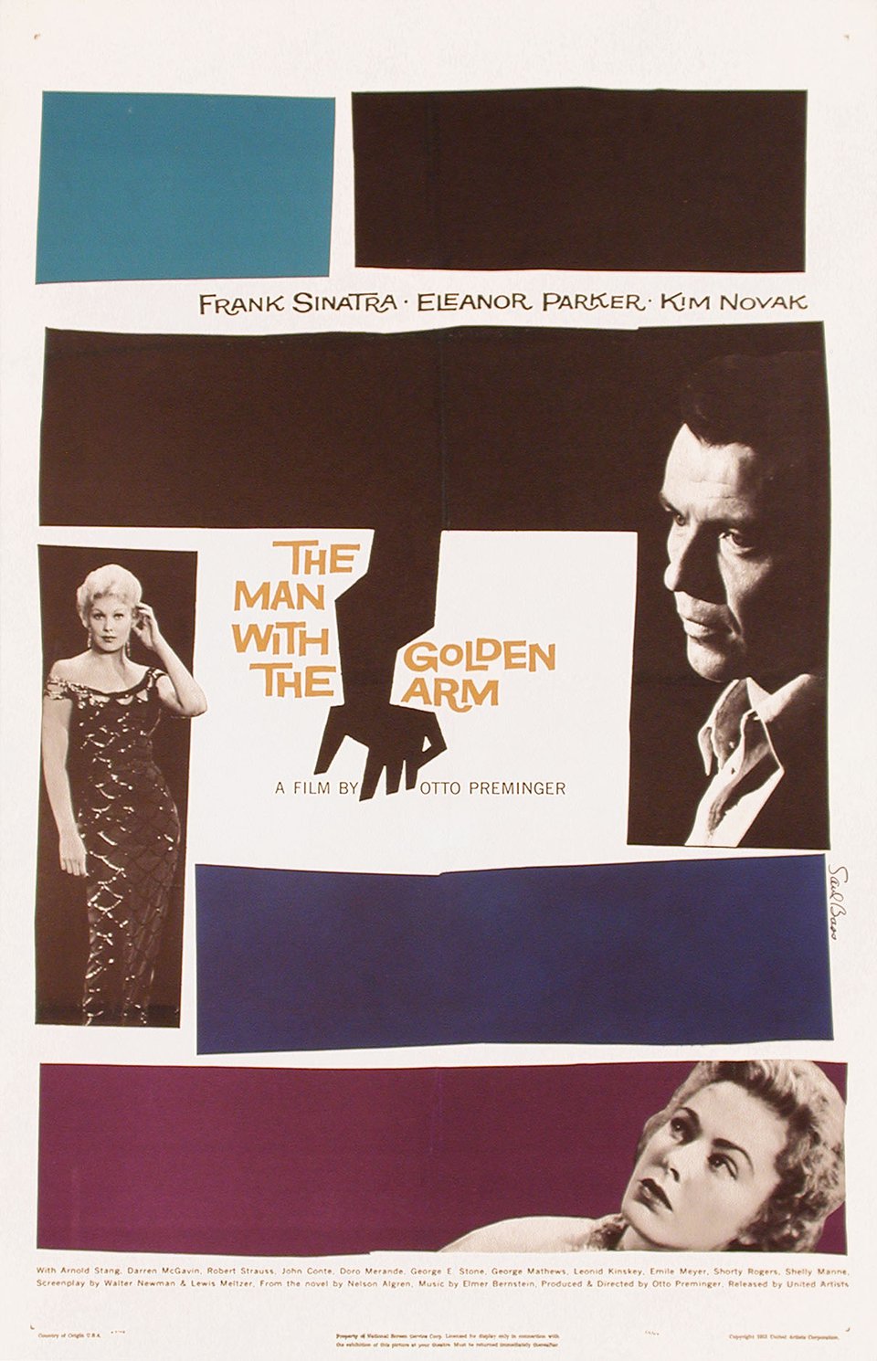 The Man with the Golden Arm 1955 U.S. One Sheet Poster Posteritati