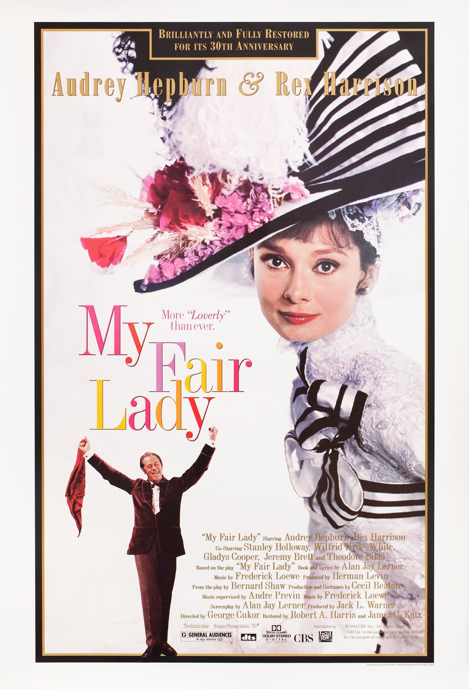 My Fair Lady Original R1994 U.S. One Sheet Movie Poster