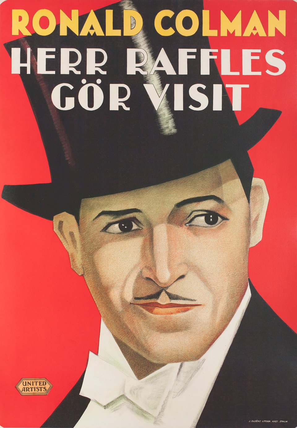 Raffles Original 1931 Swedish B1 Movie Poster Posteritati Movie