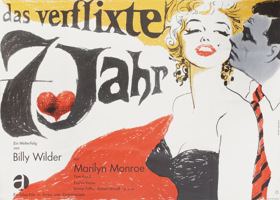 The Seven Year Itch Original R1966 German A0 Movie Poster