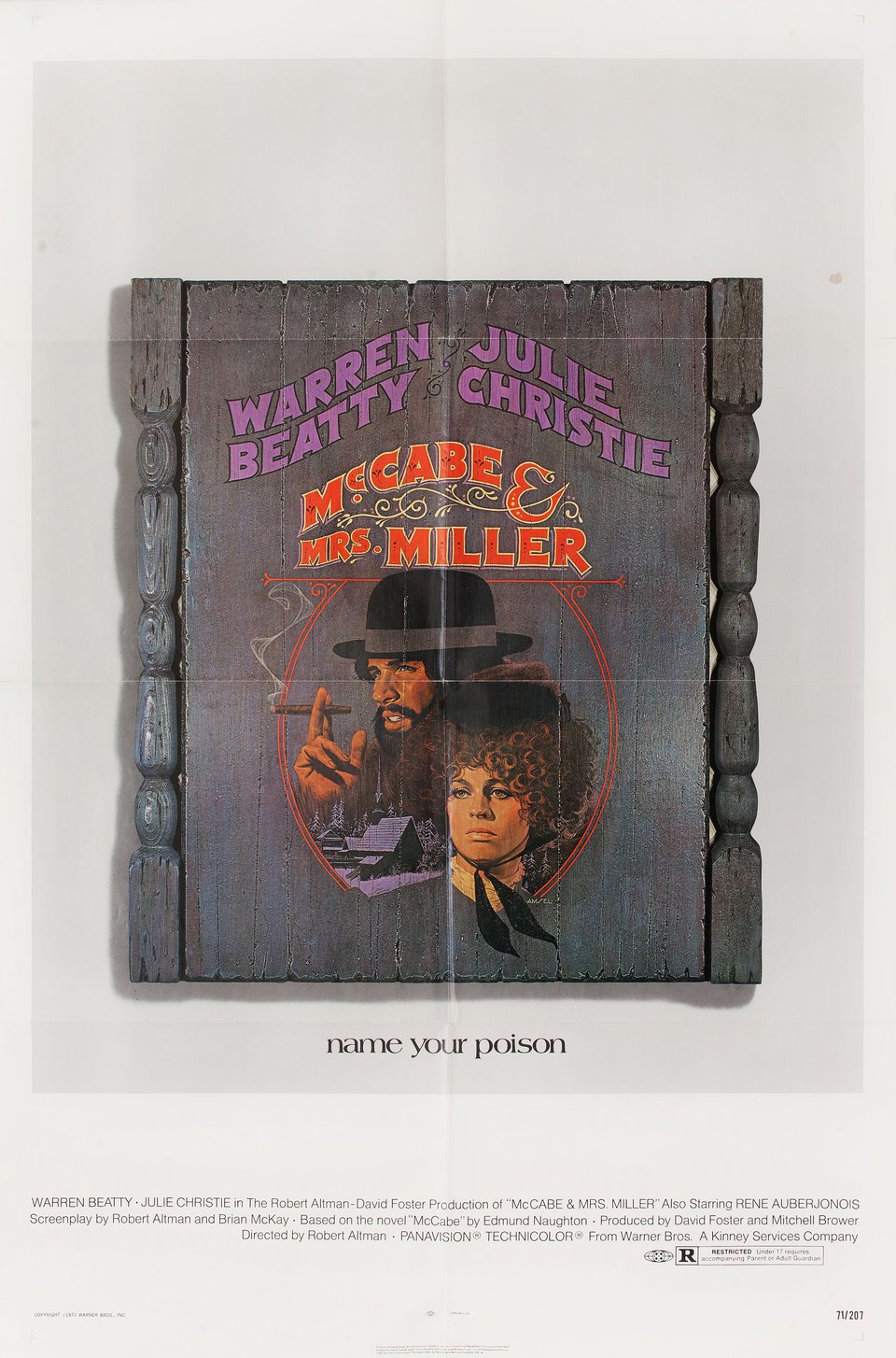 McCabe & Mrs. Miller Original 1971 U.S. One Sheet Movie Poster