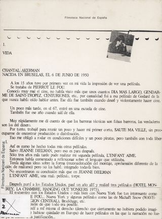 Jeanne Dielman, 23, Quai du Commerce 1080 Bruxelles Original 1977 Spanish Movie Pressbook Alternate Image