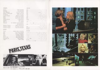 Paris, Texas Original 1985 Japanese Movie Program Alternate Image