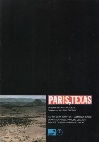 Paris, Texas Original 1985 Japanese Movie Program Alternate Image