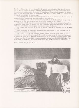 Jeanne Dielman, 23, Quai du Commerce 1080 Bruxelles Original 1977 Spanish Movie Pressbook Alternate Image