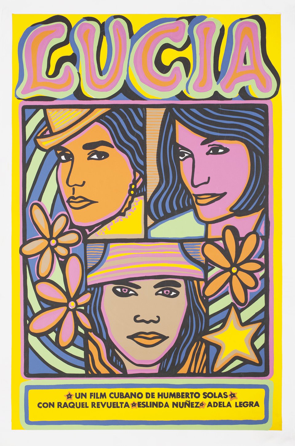 Lucia Original R1970s Cuban Serigraph Movie Poster