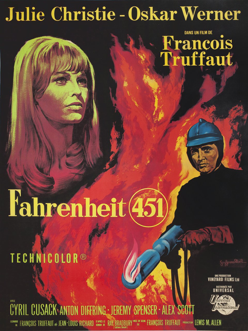 Fahrenheit 451 Original 1967 French Grande Movie Poster