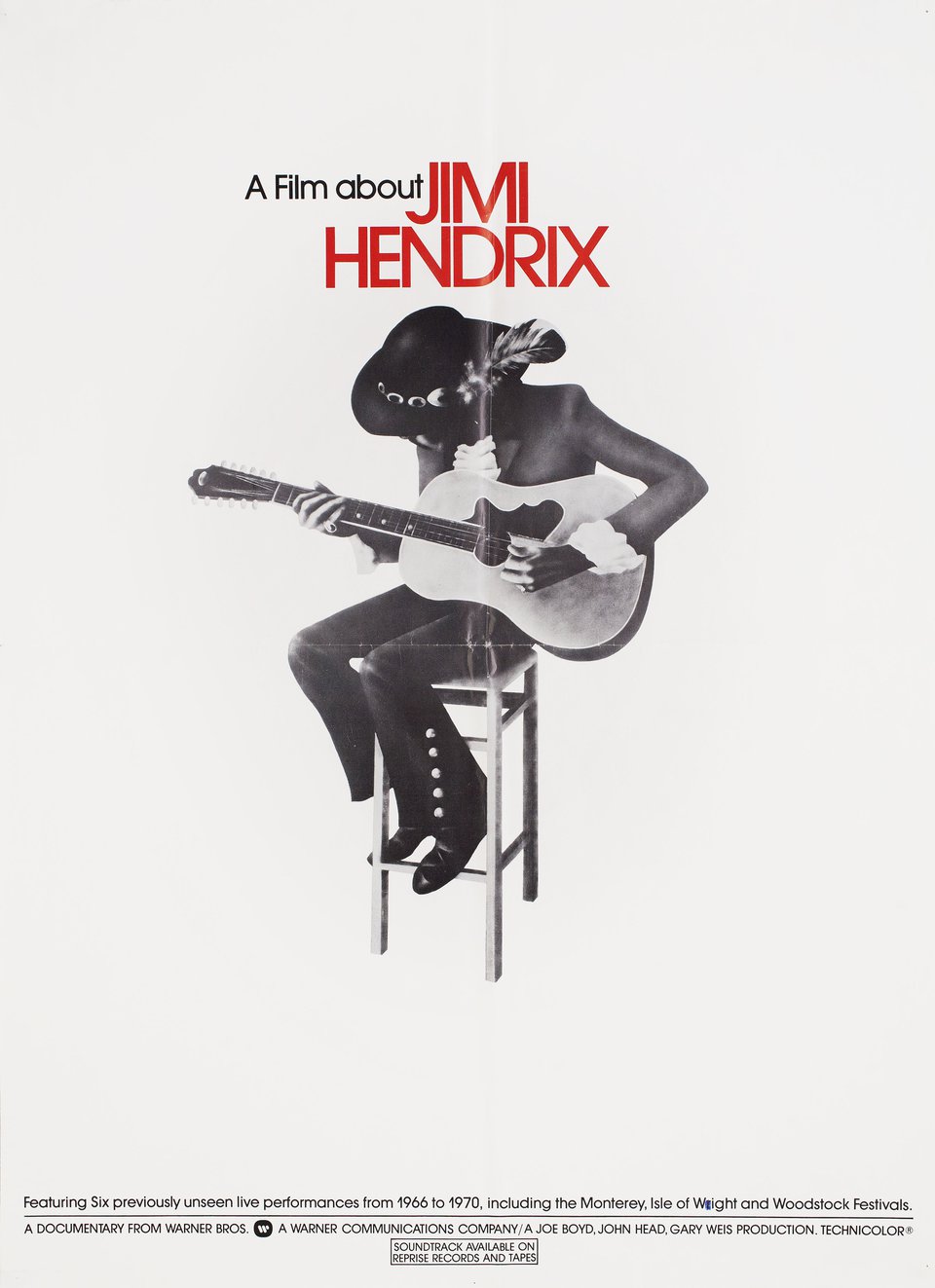 A Film about Jimi Hendrix Original 1973 U.S. Movie Poster
