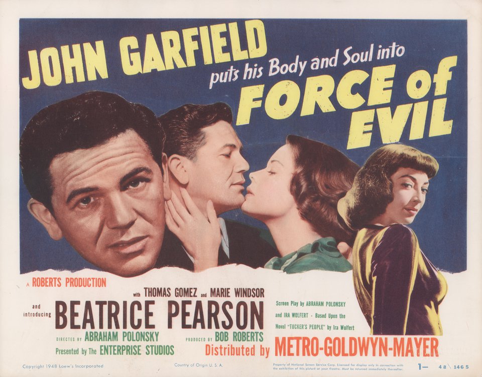 Force of Evil Original 1948 U.S. Title Card
