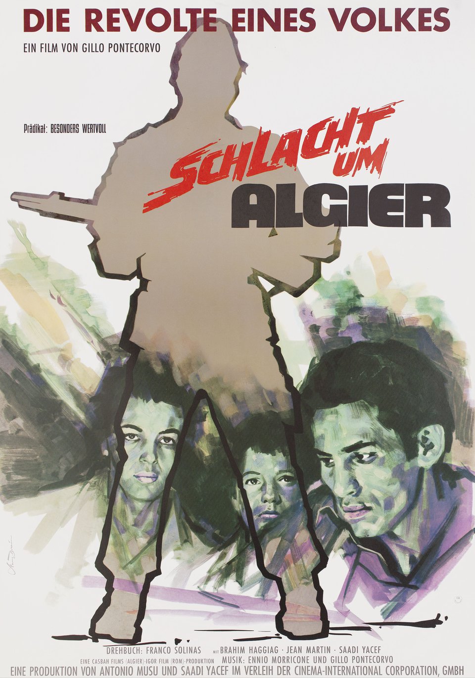 The Battle of Algiers Original 1970 German A1 Movie Poster