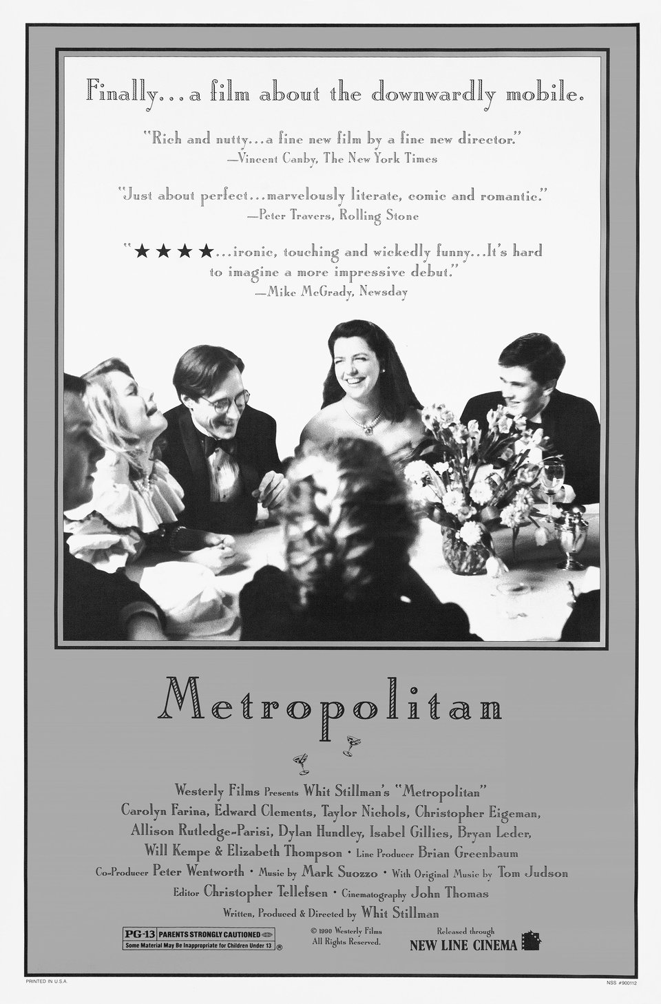 Metropolitan Original 1990 U.S. One Sheet Movie Poster