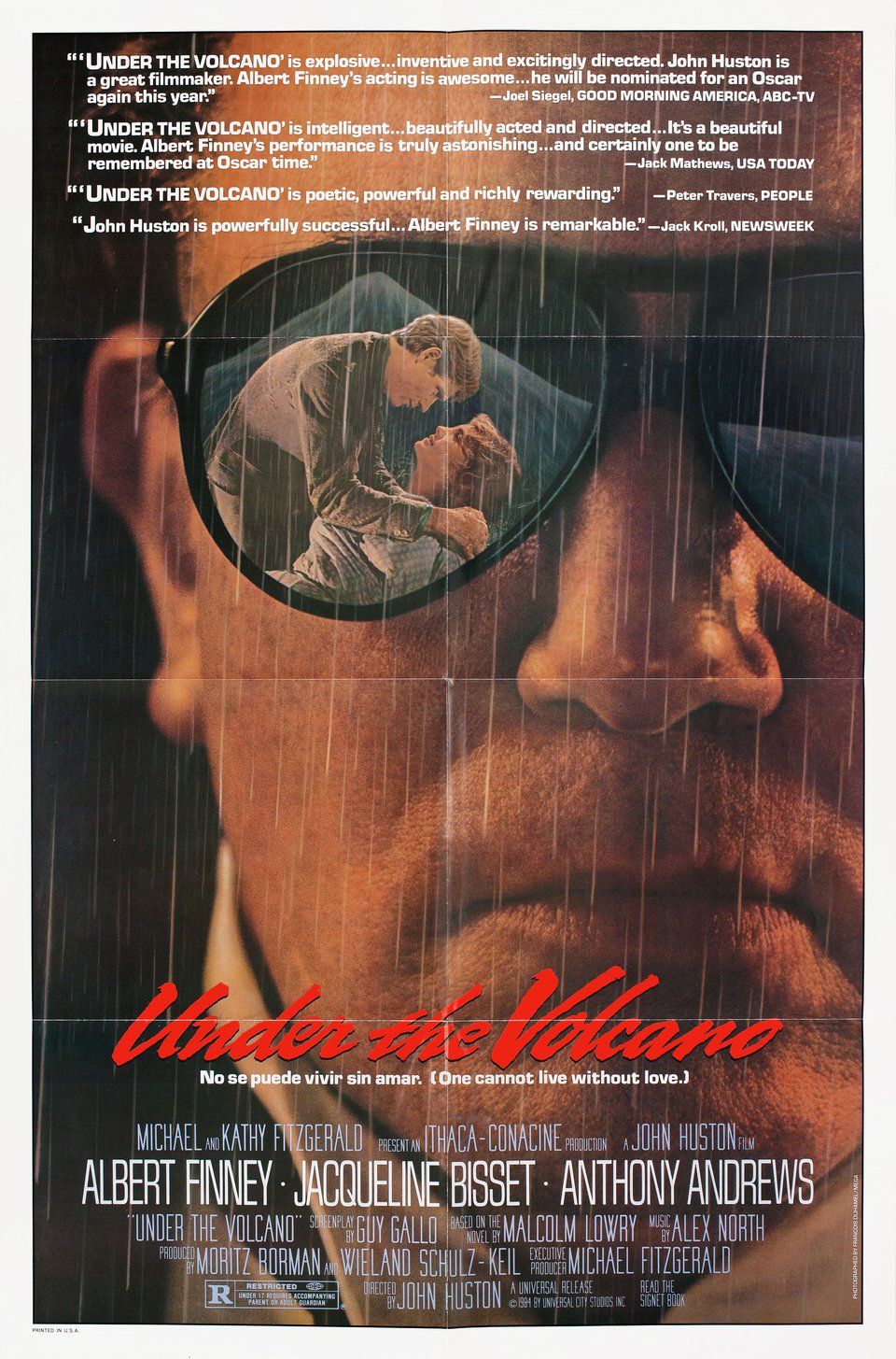 Under the Volcano Original 1984 U.S. One Sheet Movie Poster