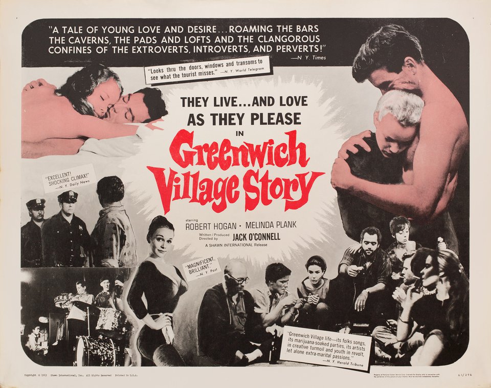 Greenwich Village Story Original 1963 U.S. Half Sheet Movie Poster