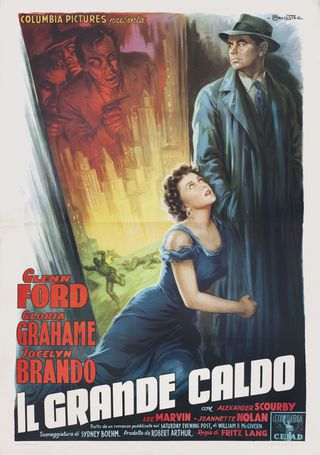 The Big Heat Original 1953 Italian Quattro Foglio Movie Poster