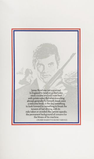 The Spy Who Loved Me Original 1977 British Menu Alternate Image