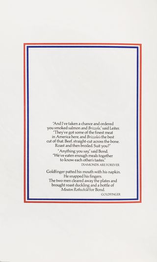 The Spy Who Loved Me Original 1977 British Menu Alternate Image