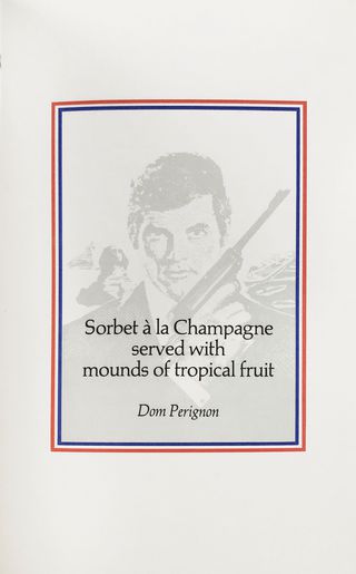 The Spy Who Loved Me Original 1977 British Menu Alternate Image