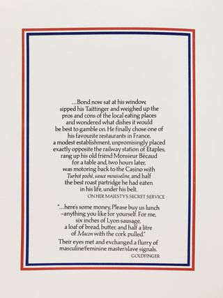 The Spy Who Loved Me Original 1977 British Menu Alternate Image