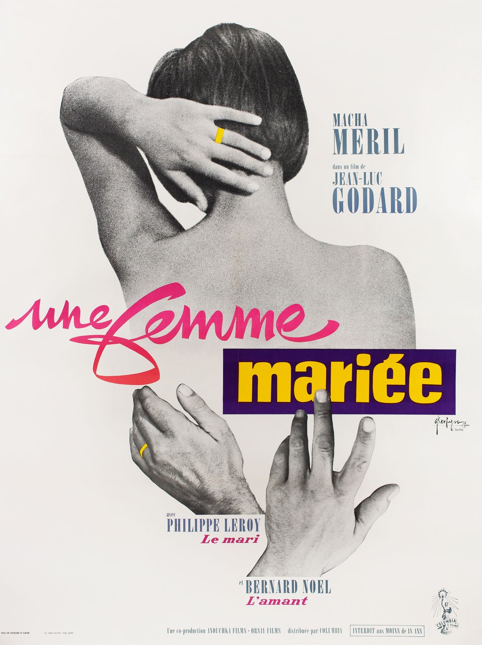 A Married Woman Original 1964 French Grande Movie Poster