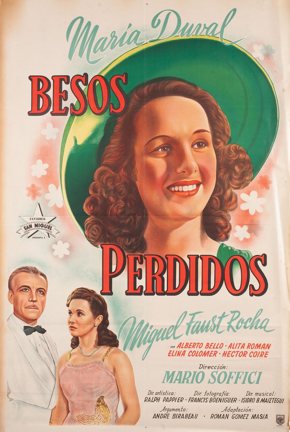 Besos perdidos Original 1945 Argentine Movie Poster