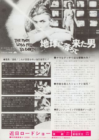 The Man Who Fell to Earth Original 1976 Japanese B5 Chirashi Handbill Alternate Image