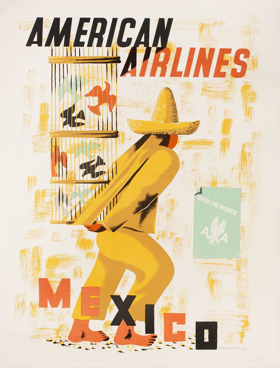 American Airlines: Mexico Original 1948 U.S. Poster