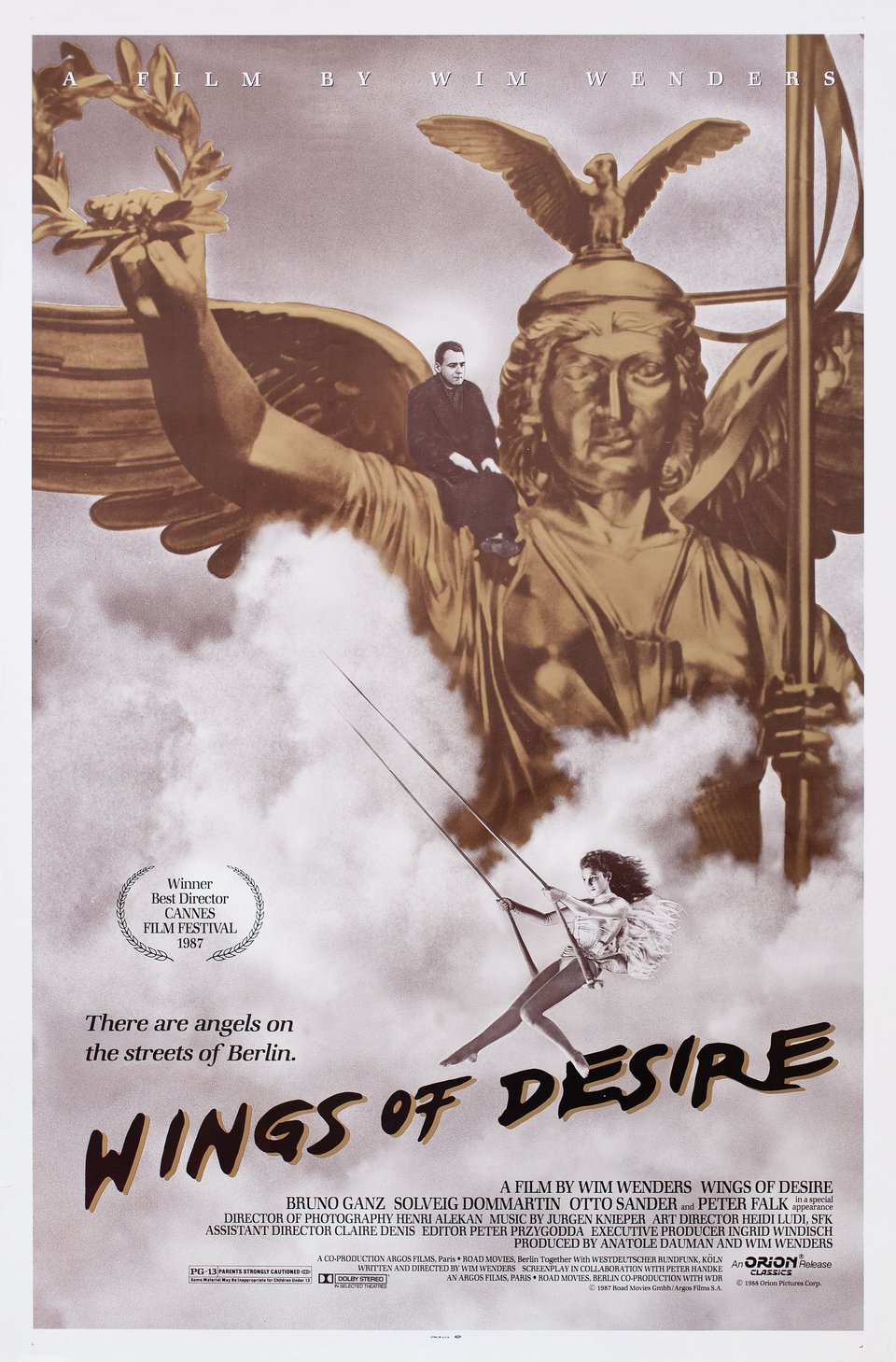 Wings of Desire Original 1988 U.S. One Sheet Movie Poster