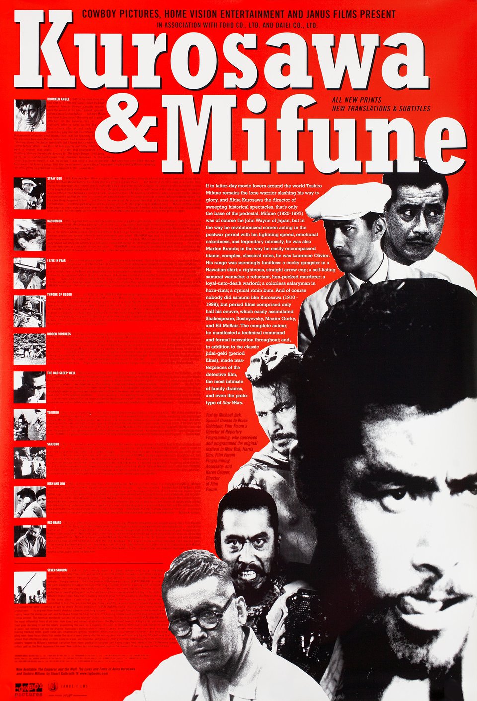 Kurosawa and Mifune 2002 U.S. One Sheet Poster