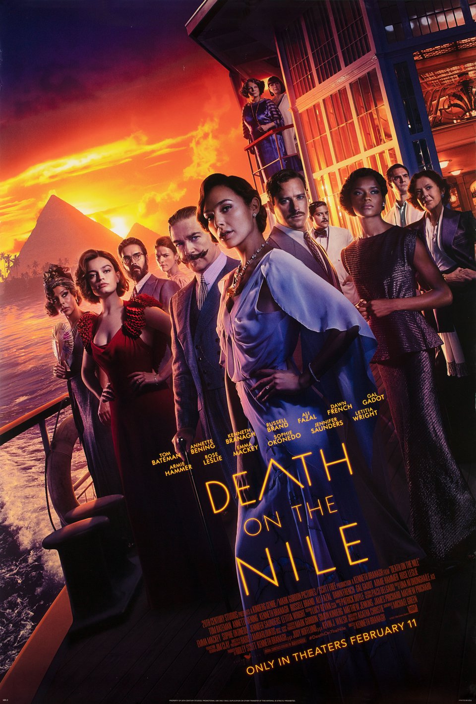 Death on the Nile Original 2022 U.S. One Sheet Movie Poster