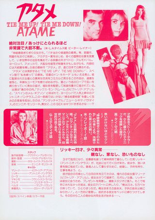 Tie Me Up! Tie Me Down! Original 1990 Japanese B5 Chirashi Handbill Alternate Image