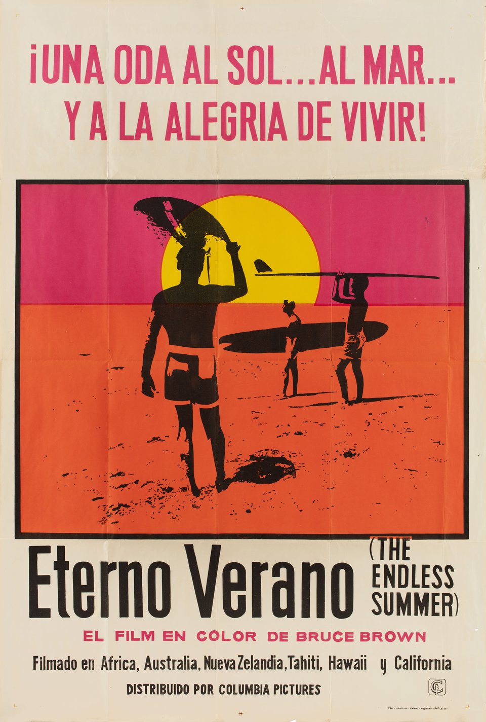 The Endless Summer Original 1966 Argentine Movie Poster