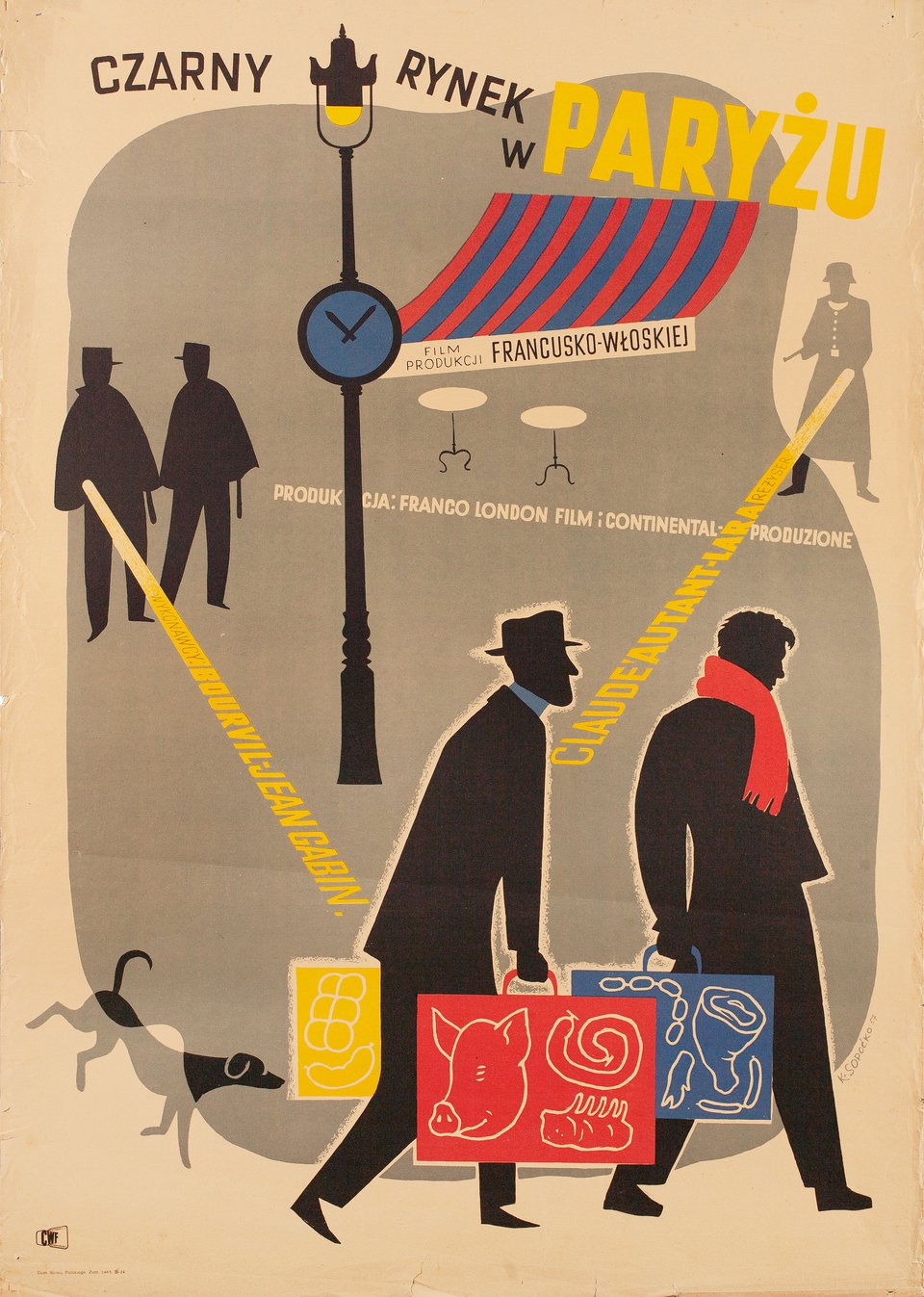 Four Bags Full 1957 Polish A1 Poster